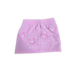 Vintage 80s Andover Togs Pastel Pink Hearts Skirt 2T
